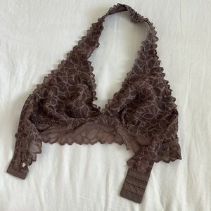 PINK Victoria’s Secret Lace Bralette Halter Purple SIZE MEDIUM